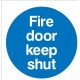 Fire Door Keep Shut Self Adhesive Sticker - 85x85mm (4 Pieces)